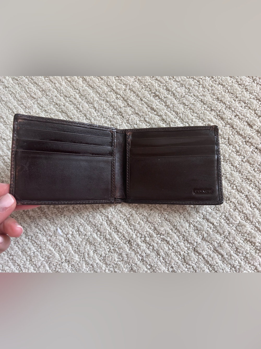 Vintage Coach Men’s Leather Brown Wallet Bifold - Picture 3 of 6